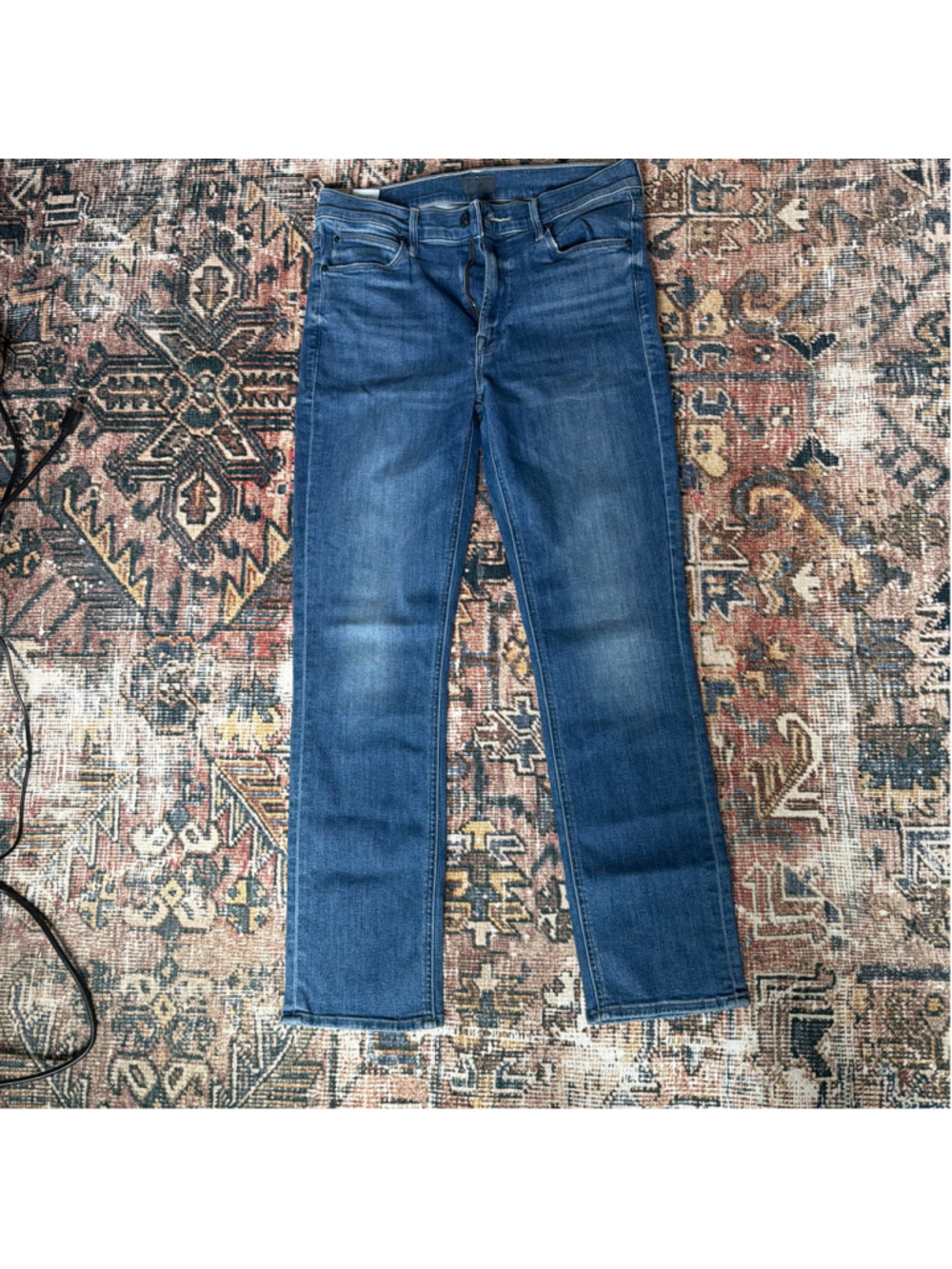 Women's MOTHER The Mid Rise Dazzler Ankle Jeans, Size 29, Blue